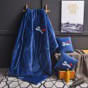 Washed Cotton Embroidery Throw Pillow by Car Sofa Throw Pillow Air Conditioner Thickened by Autumn and Winter Warm Double sided Quilt Large 