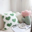 Spring New Love Pillow Cover Net Red Flower Cushion Cover Living Room Sofa Bed Pillow White Cloud Waist Pillow 