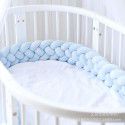 Ins braided strip knotting four strand fried dough twist braid bed surround pillow kont ball children anti-collision strip wholesale 