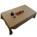 Coarse linen table cloth, tea table, Nordic style, solid color, round table cloth, Japanese cotton and linen conference table, rectangular household 