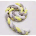 Ins Popular Danish Knitted Long Knot Throw Pillow kont Ball Three Strand fried dough twist Braid Baby Bed Anti collision Bed Circumference 