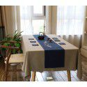 Coarse linen table cloth, tea table, Nordic style, solid color, round table cloth, Japanese cotton and linen conference table, rectangular household 