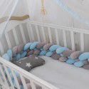 Ins braided strip knotting four strand fried dough twist braid bed surround pillow kont ball children anti-collision strip wholesale 
