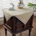 Chinese square bedside table cloth, light and luxurious, square tea table cover, plain color, small square table cloth 