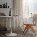 Yimanqiyun Rose Crochet Curtain Transparent American rural hollowed out pastoral living room balcony bedroom window art