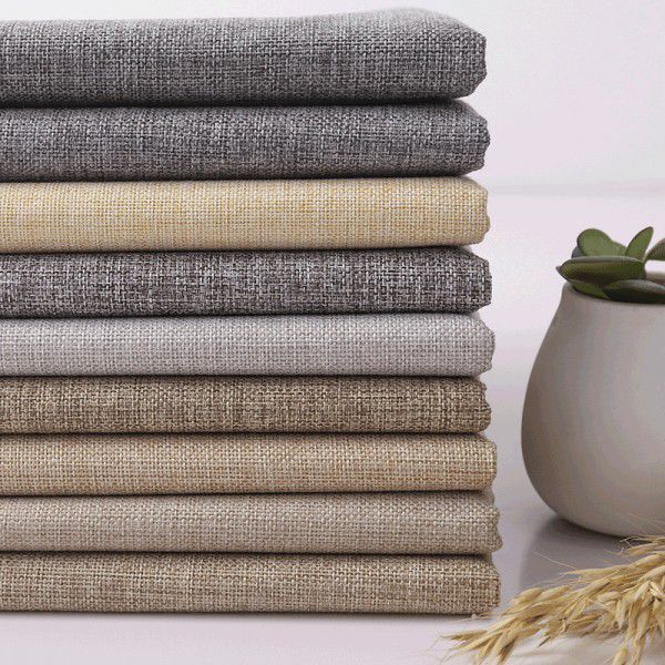 Cotton and linen tablecloth plain color thickened linen sofa fabric color coarse linen fabric old coarse canvas DIY manufacturer 