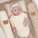 INS bear baby cylindrical bed surround baby anti-collision side sleeping pillow clip leg pacify pillow removable and washable 