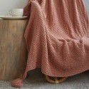 Waffle blanket ins wind sofa blanket office nap tassel ball wool leisure air conditioning blanket 