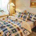 Amazon spot double-layer blanket thickened winter children's nap blanket coral wool warm flange blanket 