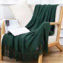 Summer air conditioning blanket knitting blanket thousand bird pattern tassel sofa blanket small blanket bed tail American wool nap blanket 