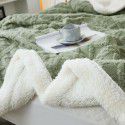 Taff cashmere jacquard lamb wool blanket double-layer composite cross-border AB version sofa blanket decorative blanket thickened blanket blanket 