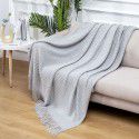 Summer air conditioning blanket knitting blanket thousand bird pattern tassel sofa blanket small blanket bed tail American wool nap blanket 