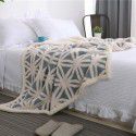 Foreign trade export thickened double-layer comfortable cotton wool jacquard blanket thickened cashmere double-layer blanket in winter office blanket 