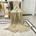 Amazon diamond shaped sofa blanket blanket bed tail blanket knitting cross-border blanket air conditioning blanket tassel nap blanket blanket 