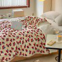 Cross border exclusive vintage jacquard cashmere blended blanket multi-functional sofa lunch blanket thickened lamb wool blanket 