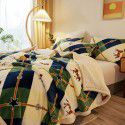 Amazon spot double-layer blanket thickened winter children's nap blanket coral wool warm flange blanket 