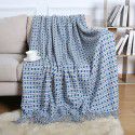 Summer air conditioning blanket knitting blanket thousand bird pattern tassel sofa blanket small blanket bed tail American wool nap blanket 