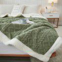 Taff cashmere jacquard lamb wool blanket double-layer composite cross-border AB version sofa blanket decorative blanket thickened blanket blanket 