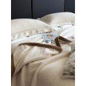 Warm in autumn and winter, plain milk wool blanket thickened nap blanket, plush herringbone pattern jacquard cover blanket in office 