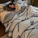 Winter single-layer thickened milk wool blanket double-sided flannel blanket quilt sheet multi-function blanket air conditioning blanket 