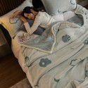 Winter single-layer thickened milk wool blanket double-sided flannel blanket quilt sheet multi-function blanket air conditioning blanket 
