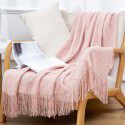 Summer air conditioning blanket knitting blanket thousand bird pattern tassel sofa blanket small blanket bed tail American wool nap blanket 