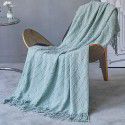 Amazon diamond shaped sofa blanket blanket bed tail blanket knitting cross-border blanket air conditioning blanket tassel nap blanket blanket 