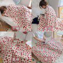 Strawberry coral wool blanket thin summer office nap air conditioning blanket nap sofa shawl blanket blanket 