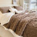 Taff nap blanket thickened lamb wool blanket in winter solid color spring and autumn blanket coral blanket wholesale 