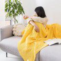 Waffle blanket ins wind sofa blanket office nap tassel ball wool leisure air conditioning blanket 