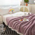 Lamb wool blanket thickened warm milk wool blanket in winter single double cashmere bed sheet coral wool gift box cover blanket 