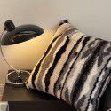 Modern simple and luxurious tie dyed zebra rabbit hair sheep curly wool Magirami blended blanket nap blanket sofa blanket 
