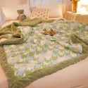 Winter jacquard plush thickened blanket Children's blanket Office nap blanket Dormitory double knitted cotton quilt Autumn 