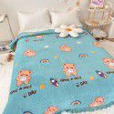 Autumn and winter thickened milk velvet bed cover, crystal velvet quilted quilted cotton quilted bed sheet, high weight, foldable blanket, cotton blanket 