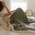 Autumn and Winter Pure Tuff Cashmere Lamb Blanket Double layer Leisure ins Wind Cover Blanket Jacquard Gift Blanket Wholesale 