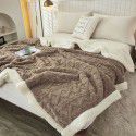 Taff cashmere jacquard lamb wool blanket double-layer composite cross-border AB version sofa blanket decorative blanket thickened blanket blanket 