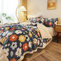 Amazon spot double-layer blanket thickened winter children's nap blanket coral wool warm flange blanket 