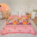 Autumn and winter thickened milk velvet bed cover, crystal velvet quilted quilted cotton quilted bed sheet, high weight, foldable blanket, cotton blanket 