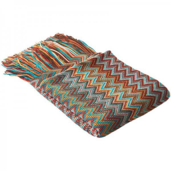 Bohemian knitting blanket office nap blanket home stay small blanket sofa cover blanket casual blanket bed towel 