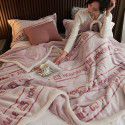 Winter single-layer thickened milk wool blanket double-sided flannel blanket quilt sheet multi-function blanket air conditioning blanket 