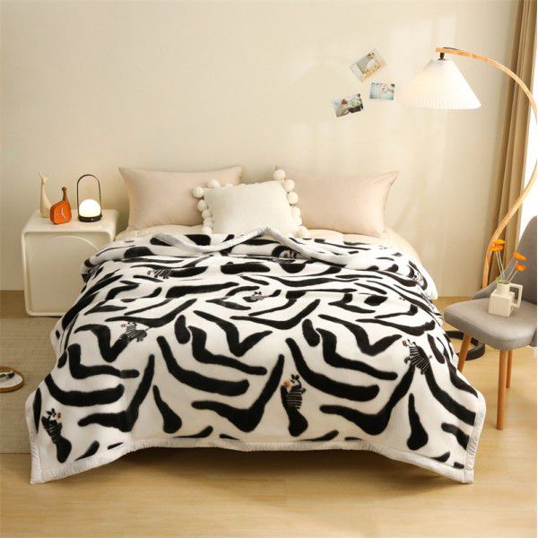 Raschel blanket thickened in winter, air conditioning, nap cover blanket, single dormitory, student flannel blanket, quilt 