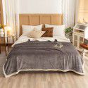 Warm in autumn and winter: 2m A milk wool B lamb wool double sided thickened flannel blanket 1.8 double-layer composite can be ordered 