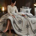 Winter single-layer thickened milk wool blanket double-sided flannel blanket quilt sheet multi-function blanket air conditioning blanket 