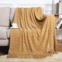 Summer air conditioning blanket knitting blanket thousand bird pattern tassel sofa blanket small blanket bed tail American wool nap blanket 