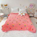 Autumn and winter thickened milk velvet bed cover, crystal velvet quilted quilted cotton quilted bed sheet, high weight, foldable blanket, cotton blanket 
