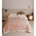 Three layer space capsule milk velvet soybean fiber blanket thickened coral velvet office sofa nap blanket in winter 
