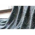 180 * 200 thick foreign trade dark green printing flannel blanket sofa thick nap blanket bed sheet 