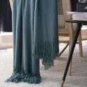 Simple modern dark grey knitting thread blanket blanket white bed tail blanket Nordic solid beige single sofa blanket 