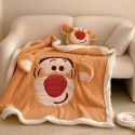Sullivan Cartoon Winnie Bear Lamb Fleece Double Layer Thick Blanket Sofa Cover Blanket Office Lunch Break Air Conditioner Blanket 
