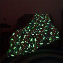 Wholesale of flannel luminous blanket in autumn and winter, gradual change of white horse luminous coral blanket, lunch break, children's fluorescent blanket 